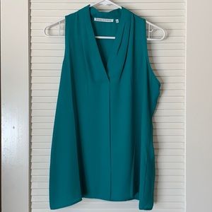 Violet + Claire Teal Rayon Sleeveless Top